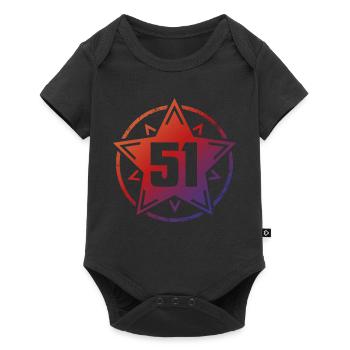Super Star 51 - Baby Premium Kurzarmbody - Schwarz - Vorne