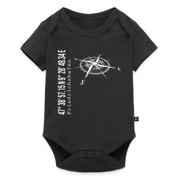 Koordinaten Friedrichshafen - Baby Premium Kurzarmbody - Schwarz - Vorne