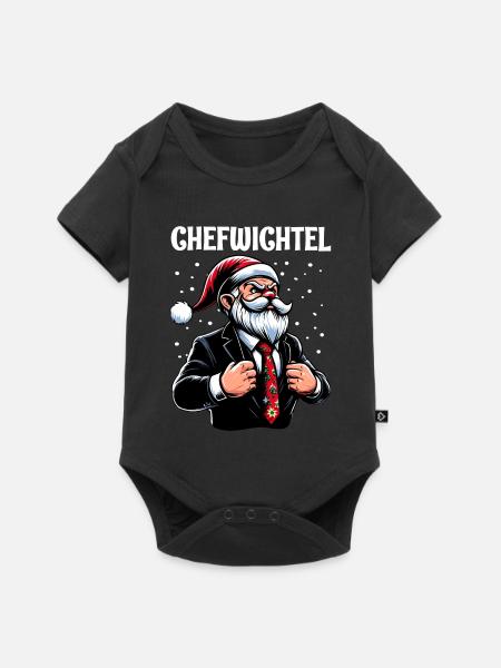Chefwichtel Weihnachts Gnome - Baby Premium Kurzarmbody - Schwarz