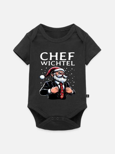Chef Wichtel Weihnachts Gnom - Baby Premium Kurzarmbody - Schwarz