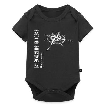 Koordinaten Kappeln - Baby Premium Kurzarmbody - Schwarz - Vorne
