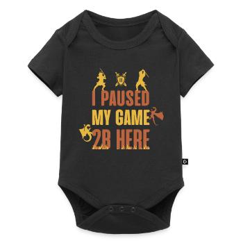 I Paused My Game 2B Here - Baby Premium short-sleeve bodysuit - black - Front