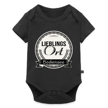 Lieblingsort Bodensee - Baby Premium Kurzarmbody - Schwarz - Vorne