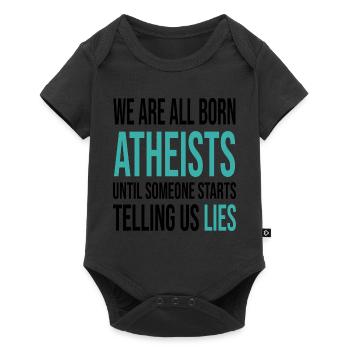 Atheismus Wissenschaft - Baby Premium Kurzarmbody - Schwarz - Vorne