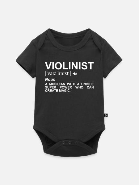 Violinisten Wörterbuch - Baby Premium Kurzarmbody - Schwarz