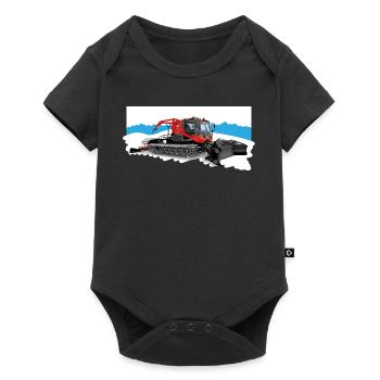 Snow groomer at work in the snow - Baby Premium short-sleeve bodysuit - black - Front