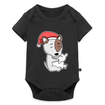 Bull Terrier Dog Animal Christmas - Baby Premium short-sleeve bodysuit - black - Front