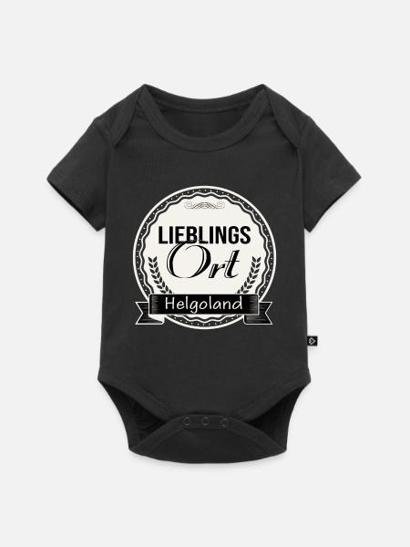 Lieblingsort Helgoland - Baby Premium Kurzarmbody - Schwarz