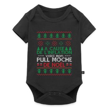 Pull Moche De Noël Humour Cadeau Noel - Body à manches courtes Premium Bébé - noir - Devant