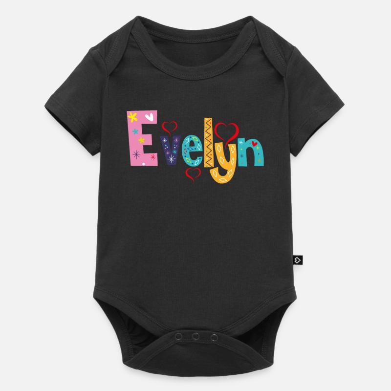 Personalized Evelyn Name - Baby Premium short-sleeve bodysuit - black