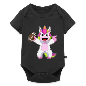 Licorne Football Américain Sports - Body à manches courtes Premium Bébé - noir - Devant