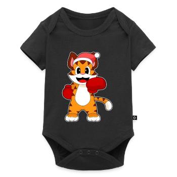 Tiger Christmas Boxes - Baby Premium short-sleeve bodysuit - black - Front