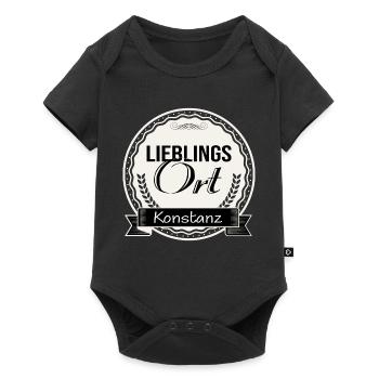 Lieblingsort Konstanz - Baby Premium Kurzarmbody - Schwarz - Vorne