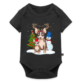 chihuahua christmas - christmas dogs gift - Baby Premium short-sleeve bodysuit - black - Front
