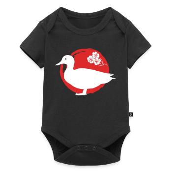 Silhouette De Canard Japonais - Body à manches courtes Premium Bébé - noir - Devant