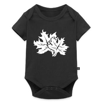 leaves icon logo icon graphic forest trees nature - Baby Premium short-sleeve bodysuit - black - Front