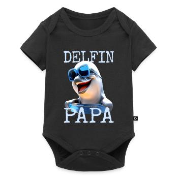 Dauphin Papa Dauphins Fête des Pères Dauphin Papa - Body à manches courtes Premium Bébé - noir - Devant