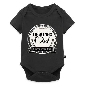 Lieblingsort Starnberger See - Baby Premium Kurzarmbody - Schwarz - Vorne