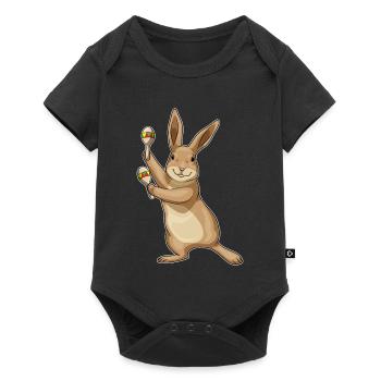 Bunny Musician Rattle Music - Baby Premium short-sleeve bodysuit - black - Front
