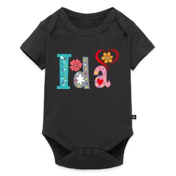 Personalized Ida Name - Baby Premium short-sleeve bodysuit - black - Front