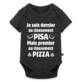 école, écolier, classement Pisa - Body à manches courtes Premium Bébé - noir - Devant