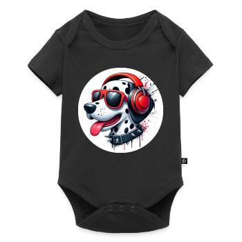 Dalmatian Dog Patches Noir Blanc Casque - Body à manches courtes Premium Bébé - noir - Devant