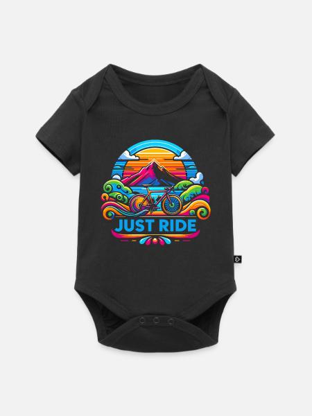 Just Ride Fahrrad - Just Ride - Baby Premium Kurzarmbody - Schwarz