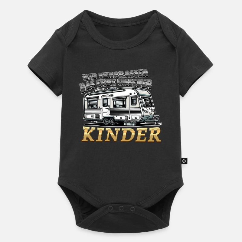 Das Erbe unserer Kinder Lustiger Spruch Wohnwagen - Baby Premium Kurzarmbody - Schwarz