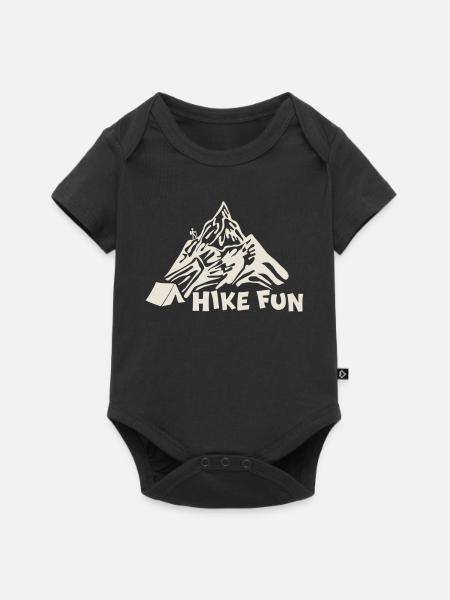 Wanderspaß [Weiß] - Baby Premium Kurzarmbody - Schwarz