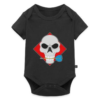Fléchette tête de mort - Body à manches courtes Premium Bébé - noir - Devant