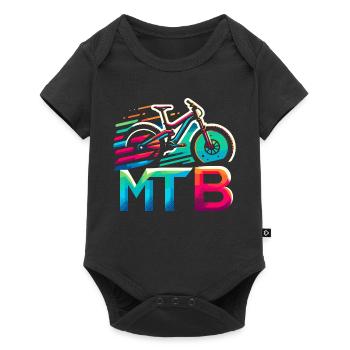 Vibrant MTB Bike Splash - Baby Premium short-sleeve bodysuit - black - Front