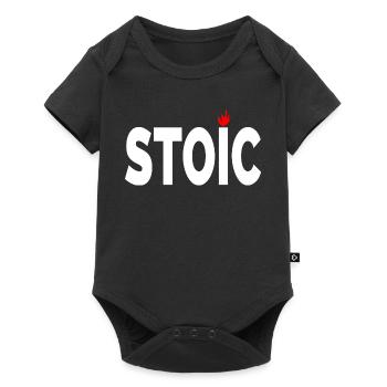 Stoic being stoic typographic artwork - Baby Premium short-sleeve bodysuit - black - Front