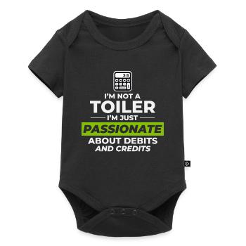 Passionate Accountant Debits Credits Funny Humor - Baby Premium short-sleeve bodysuit - black - Front