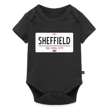Sheffield town sign - Baby Premium short-sleeve bodysuit - black - Front