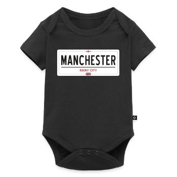 Manchester town sign - Baby Premium short-sleeve bodysuit - black - Front