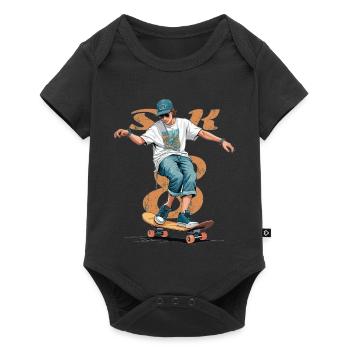 Skater Boy - Baby Premium short-sleeve bodysuit - black - Front