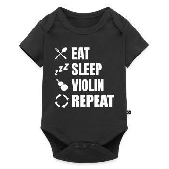 Eat Sleep Répétition de violon - Body à manches courtes Premium Bébé - noir - Devant