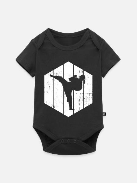 Karate Mädchen - Baby Premium Kurzarmbody - Schwarz