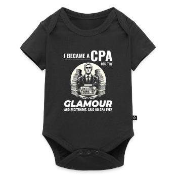 CPA Chronicles: Glamour and Excitement Unveiled - Baby Premium short-sleeve bodysuit - black - Front