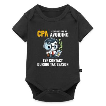 CPA : Number Ninja Esquivant le contact visuel Comptable - Body à manches courtes Premium Bébé - noir - Devant
