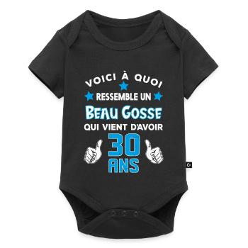 30 ans anniversaire homme cadeau drôle humour - Body à manches courtes Premium Bébé - noir - Devant