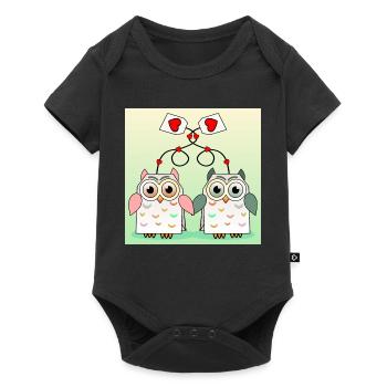 Owl Tea - Baby Premium short-sleeve bodysuit - black - Front