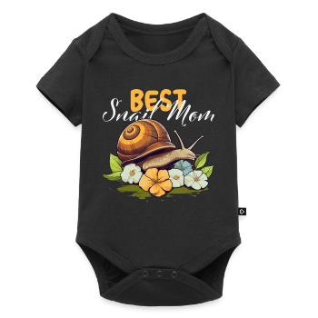 Best Snail Mom – For Snail Lovers - Baby Premium short-sleeve bodysuit - black - Front
