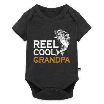 Grandpa Conquer Fishing Reel Cool - Baby Premium short-sleeve bodysuit - black - Front