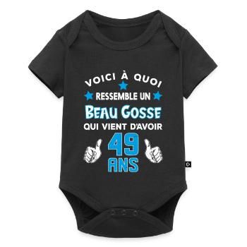 49 ans anniversaire homme cadeau drôle humour - Body à manches courtes Premium Bébé - noir - Devant
