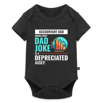 Accountant Dad Joke Depreciated Asset Fathers Day - Baby Premium short-sleeve bodysuit - black - Front
