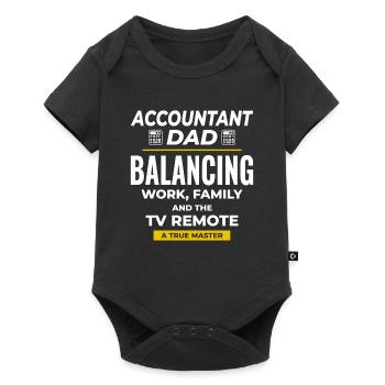 Accountant Dad Accounting Finance Financial Funny - Baby Premium short-sleeve bodysuit - black - Front