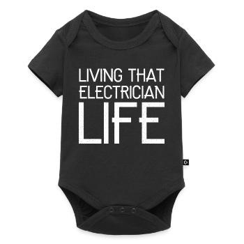 Living that electrician life funny - Body à manches courtes Premium Bébé - noir - Devant