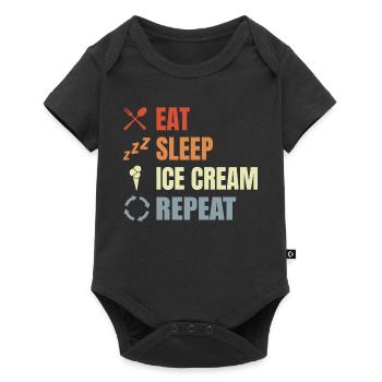 Eat Sleep Ice Cream Repeat - Baby Premium short-sleeve bodysuit - black - Front