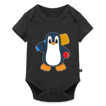 Penguin Cricket Cricket Batte - Body à manches courtes Premium Bébé - noir - Devant
